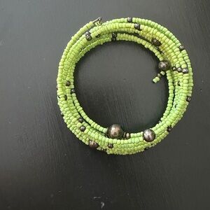 Silpada Lime Green Beaded Bracelet